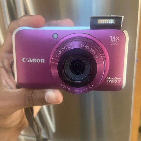 ULTRA RARE Canon PowerShot SX210 ISDigital Camera Pink Tested W/Charger .